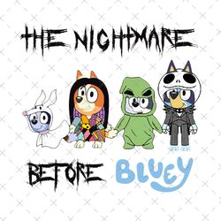 the nightmare bluey, bluey halloween png