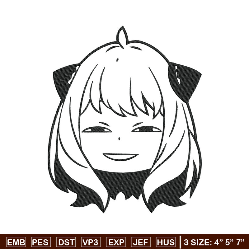 Anya meme Embroidery Design, Spy x family Embroidery, Embroidery File, Anime Embroidery, Anime shirt, Digital download.jpg