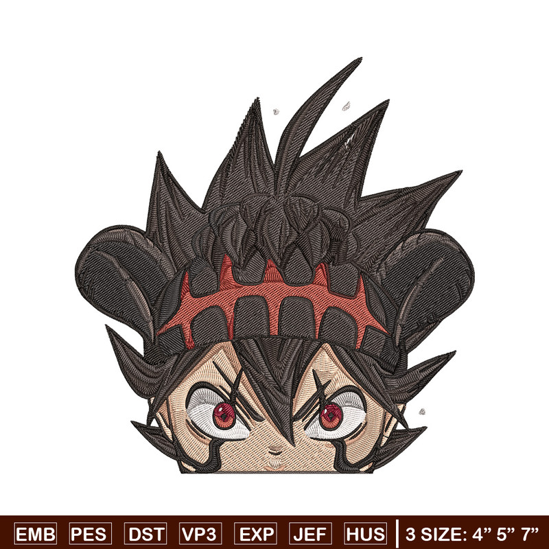 Asta Peeker Embroidery Design, Black clover Embroidery, Embroidery File, Anime Embroidery, Anime shirt, Digital download.jpg