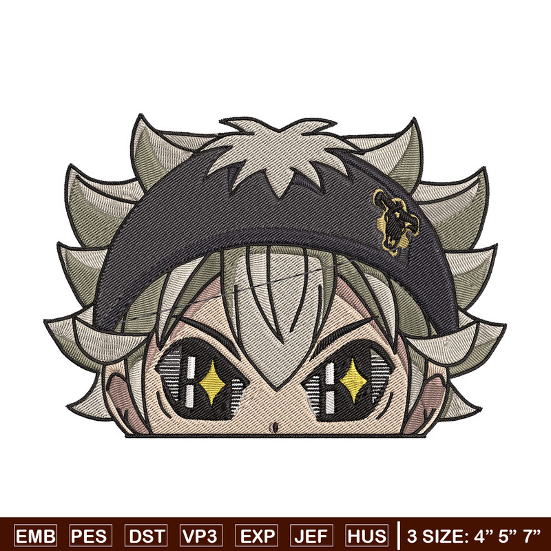 Asta Peeker Embroidery Design, Black clover Embroidery, Embroidery File, Anime Embroidery, Anime shirt,Digital download..jpg