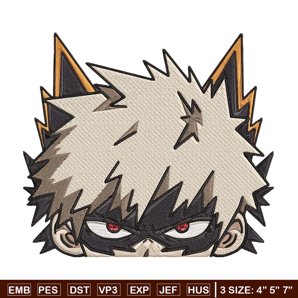 Bakugo Peeker Embroidery Design, Mha Embroidery, Embroidery File, Anime Embroidery, Anime shirt, Digital download.jpg