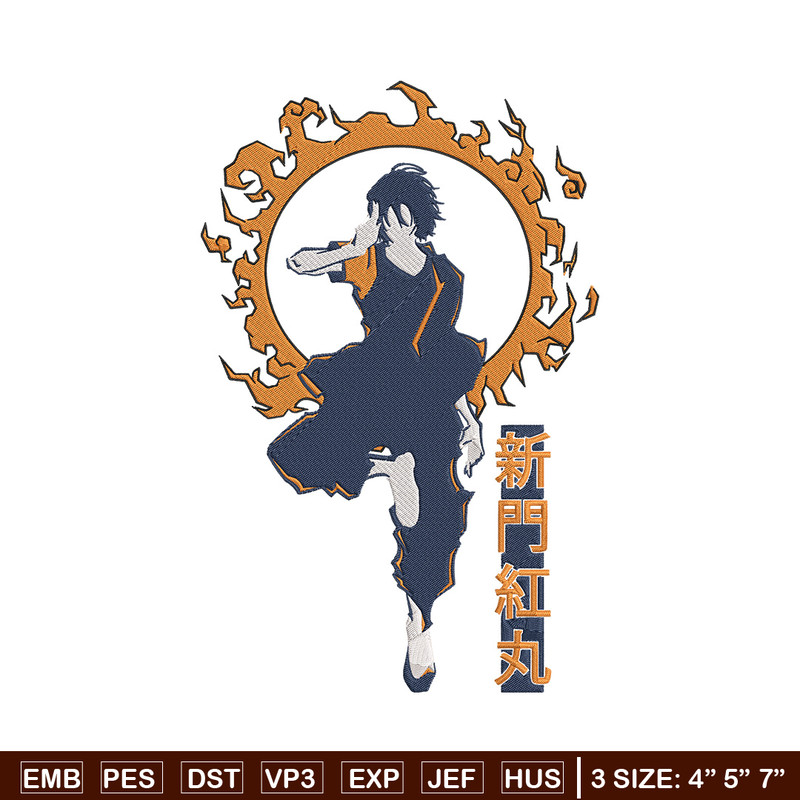 Benimaru Embroidery Design, Enen no Shouboutai Embroidery,Embroidery File,Anime Embroidery,Anime shirt,Digital download.jpg