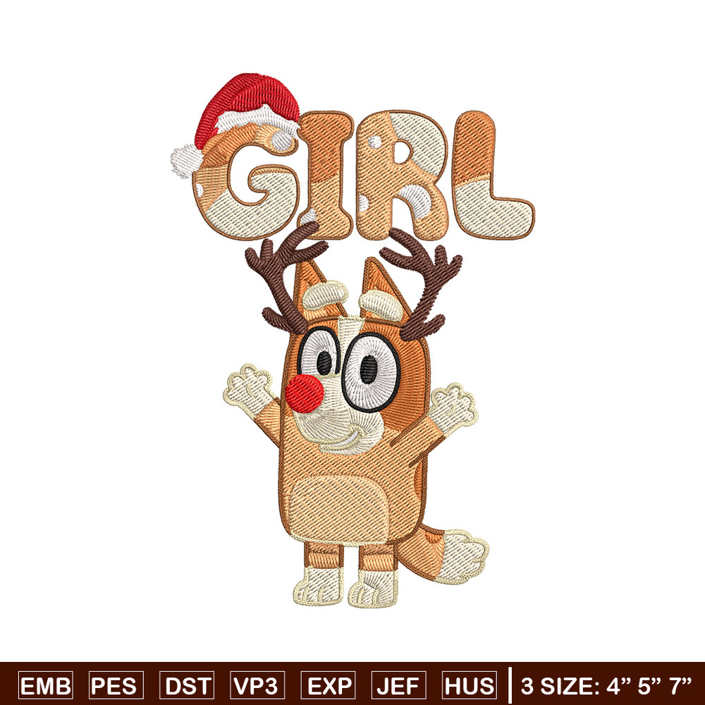 Bingo girl Embroidery Design, Bluey Embroidery, Embroidery File, Chrismas Embroidery, Anime shirt, Digital download.jpg