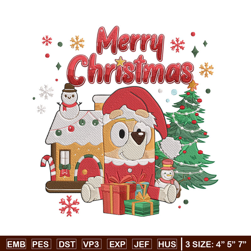 Bingo merry chrismas Embroidery Design,Bluey Embroidery, Embroidery File, Chrismas Embroidery, Digital download.jpg