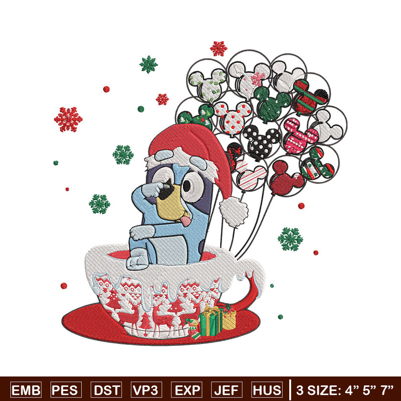 Bluey chrismas Embroidery Design,Bluey Embroidery, Embroidery File, Chrismas Embroidery, Anime shirt, Digital download.jpg