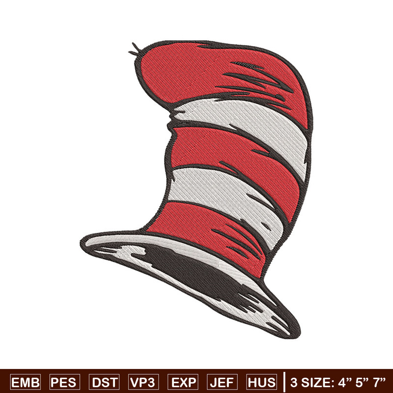 Cat In The Hat Embroidery Design, Dr seuss Embroidery, Embroidery File, Embroidery design, Digital download..jpg