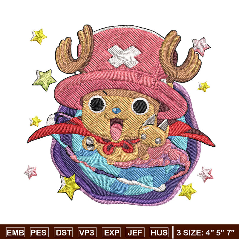 Chopper cute Embroidery Design,One piece Embroidery, Embroidery File, Anime Embroidery, Anime shirt, Digital download.jpg