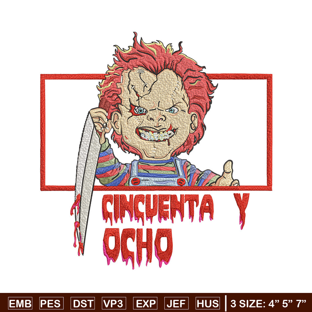 Chucky box Embroidery Design, Horror Embroidery, Embroidery File, Anime Embroidery, Anime shirt, Digital download.jpg