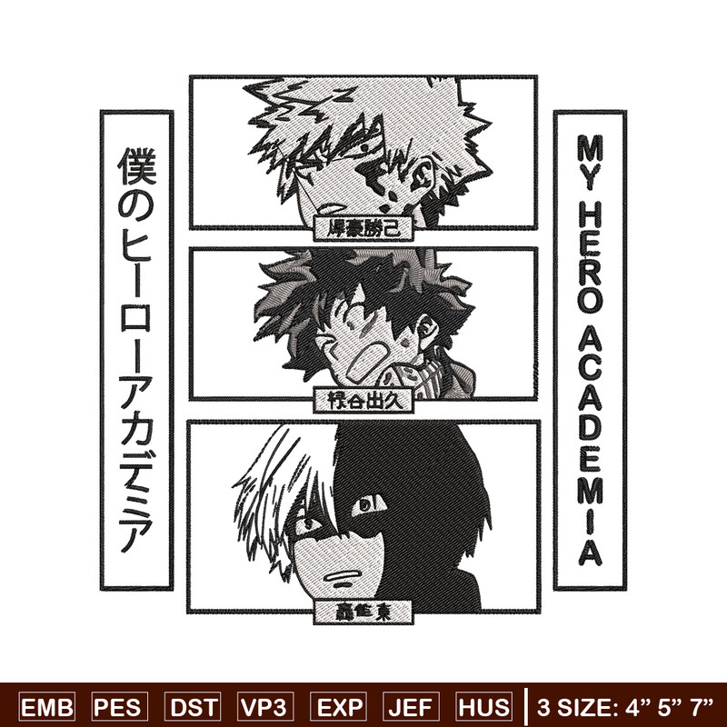 Deku friends Embroidery Design, Mha Embroidery, Embroidery File, Anime Embroidery, Anime shirt, Digital download..jpg