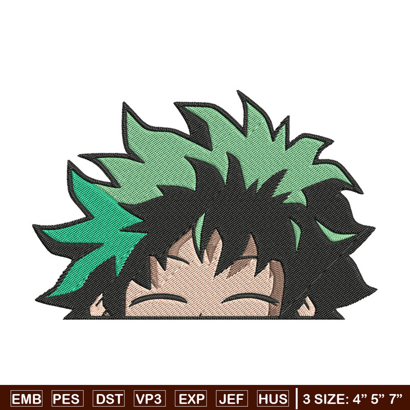 Deku Peek Embroidery Design, Mha Embroidery, Embroidery File, Anime Embroidery, Anime shirt, Digital download..jpg