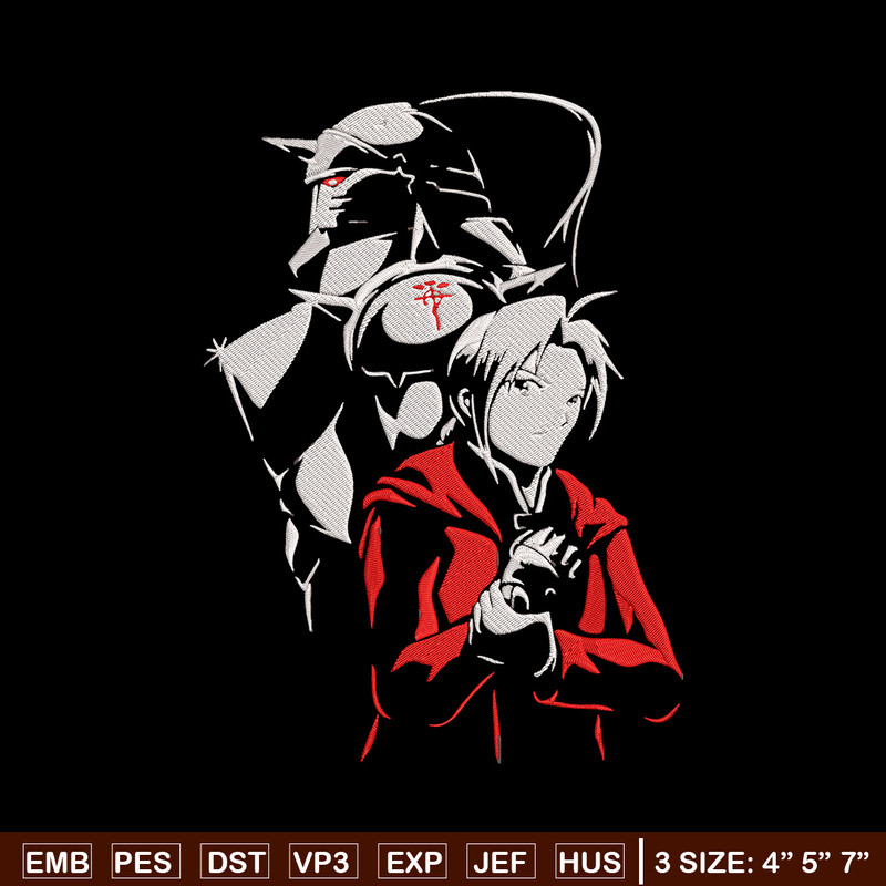 Edward Elric Embroidery Design, Fullmetal Embroidery,Embroidery File,Anime Embroidery, Anime shirt, Digital download..jpg