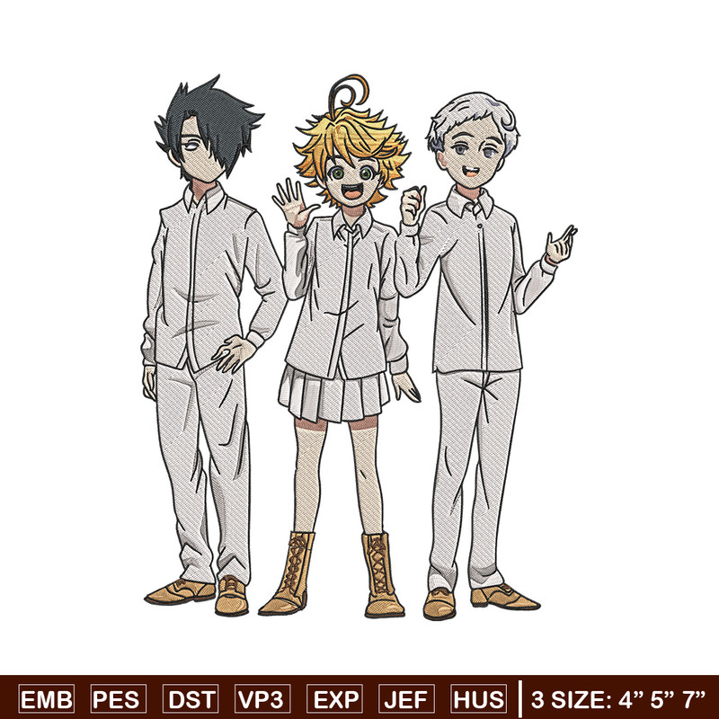 Emma friends Embroidery Design, Oyakusoku Embroidery, Embroidery File, Anime Embroidery, Anime shirt, Digital download.jpg