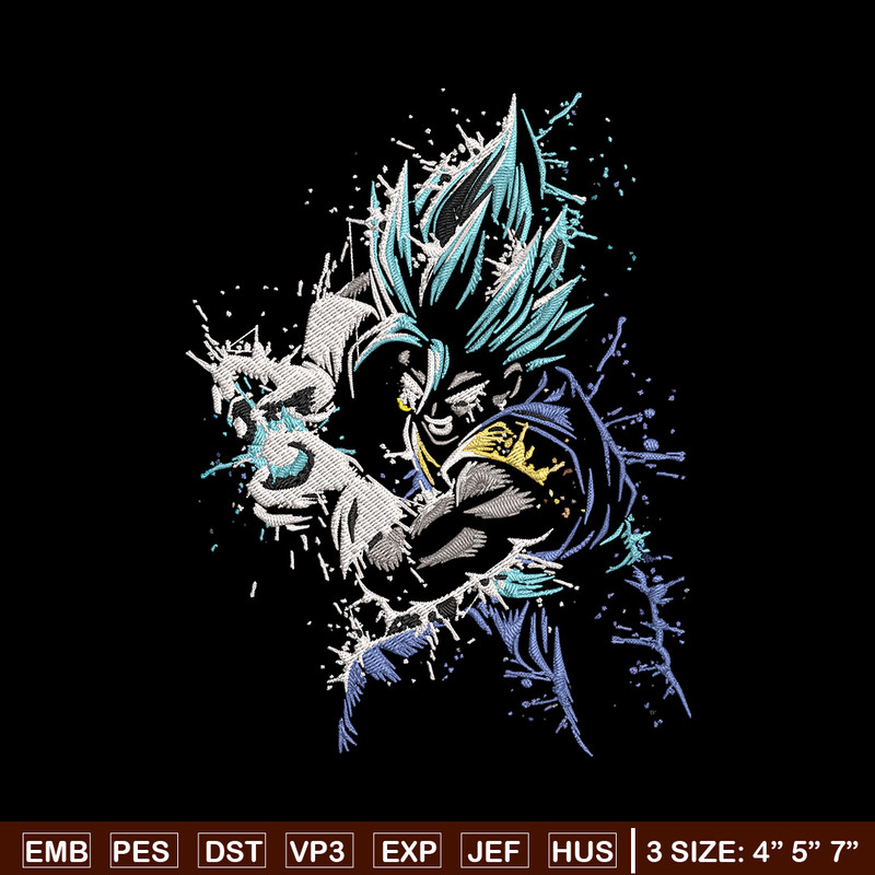 Gogeta Embroidery Design, Dragonball Embroidery, Embroidery File, Anime Embroidery, Anime shirt, Digital download.jpg