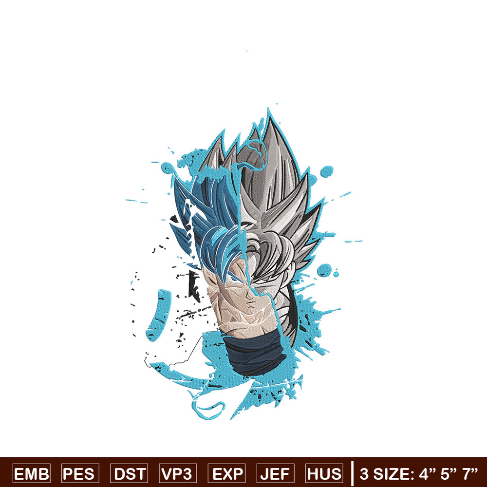Goku face Embroidery Design, Dragonball Embroidery, Embroidery File, Anime Embroidery, Anime shirt, Digital download.jpg