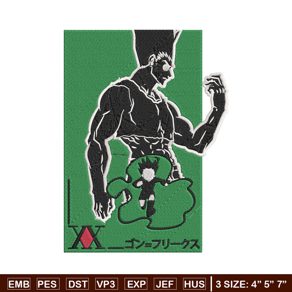 Gon poster Embroidery Design, Hunter x hunter Embroidery,Embroidery File, Anime Embroidery, Anime shirt,Digital download.jpg