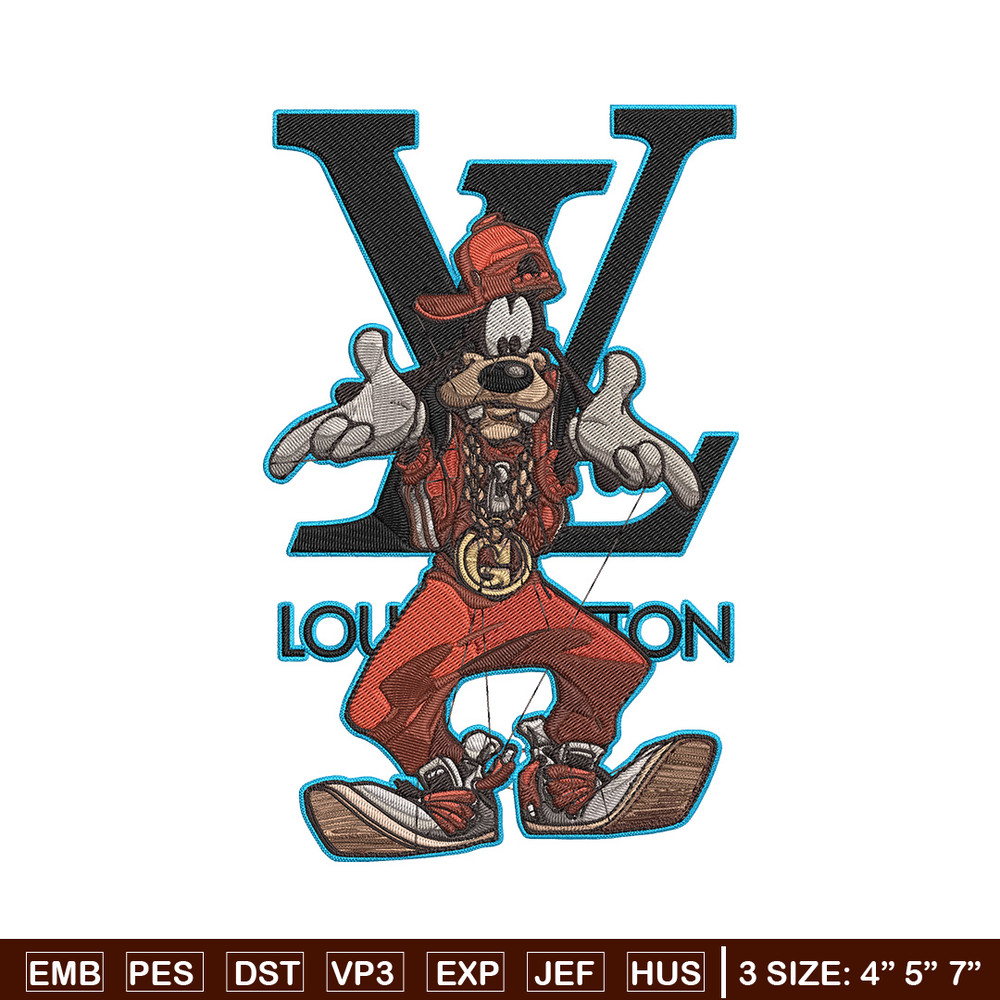 Goofy x LV Embroidery Design, LV Embroidery, Embroidery File, Anime Embroidery, Anime shirt, Digital download..jpg