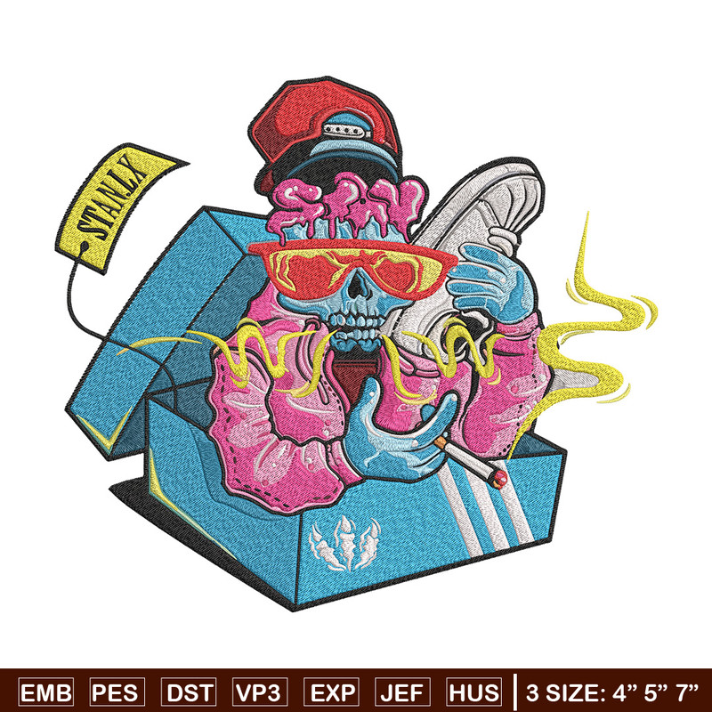 Graffiti skull Embroidery Design, Graffiti Embroidery, Embroidery File, Anime Embroidery, Anime shirt, Digital download.jpg