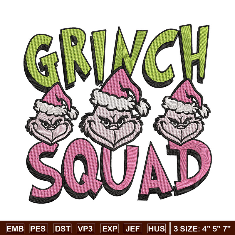 Grinch squad Embroidery Design, Grinch Embroidery, Embroidery File, Chrismas Embroidery, Anime shirt, Digital download..jpg