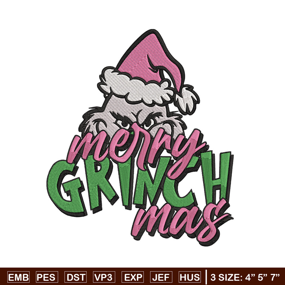 Grinchmas Embroidery Design, Grinch Embroidery, Embroidery File, Chrismas Embroidery, Anime shirt, Digital download..jpg