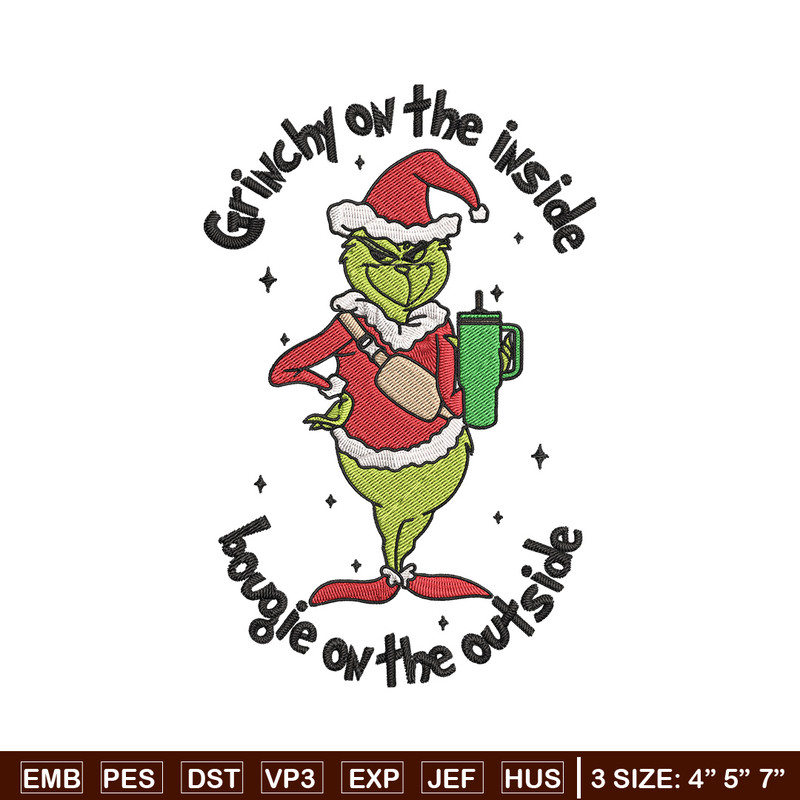 Grinchy Embroidery Design, Grinch Embroidery, Embroidery File, Chrismas Embroidery, Anime shirt, Digital download..jpg