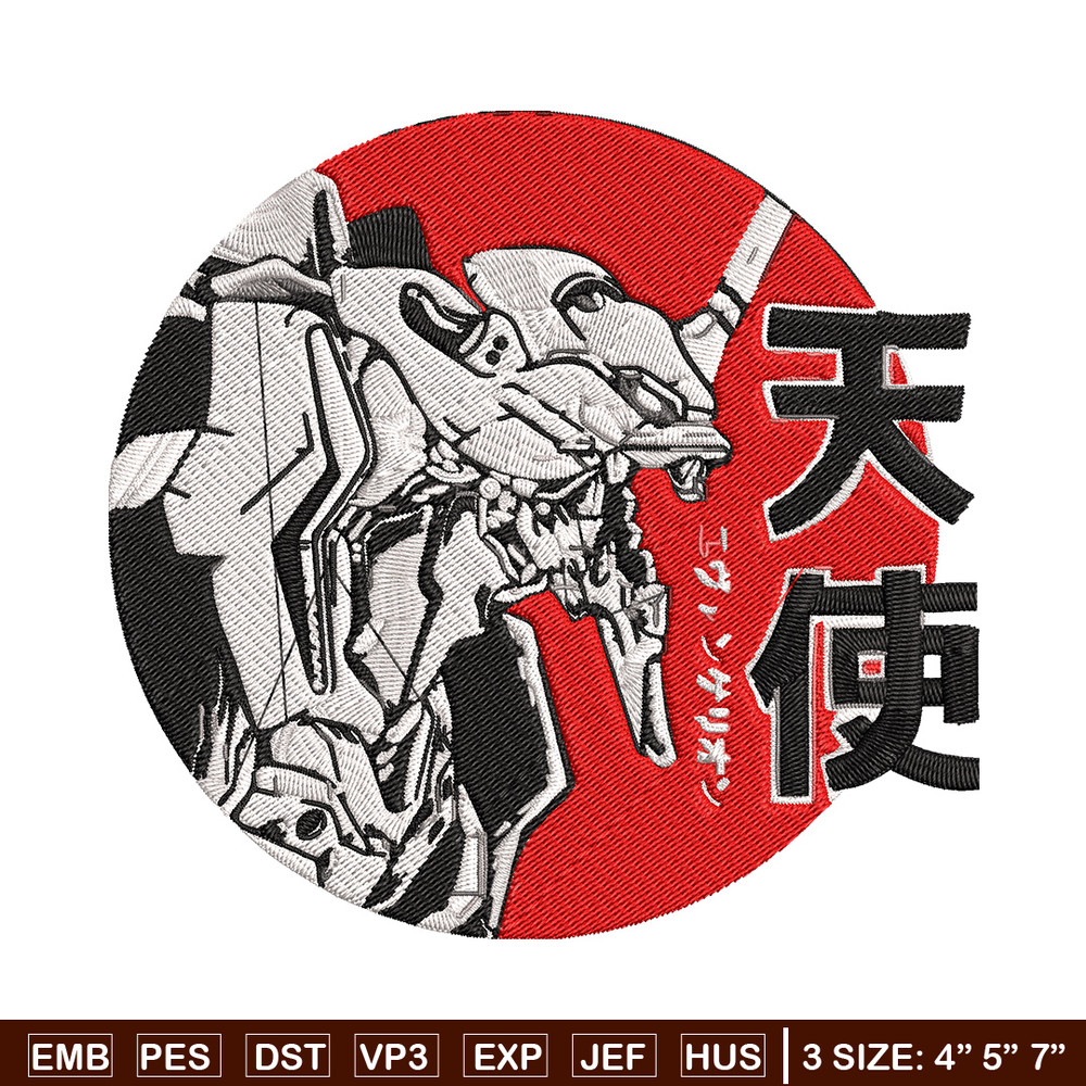 Neon Genesis Embroidery Design, Evangelion Embroidery, Embroidery File, Anime Embroidery, Anime shirt, Digital download.jpg
