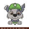 Rocky dog Embroidery Design, Paw patrol Embroidery, Embroidery File, Anime Embroidery, Anime shirt, Digital download.jpg