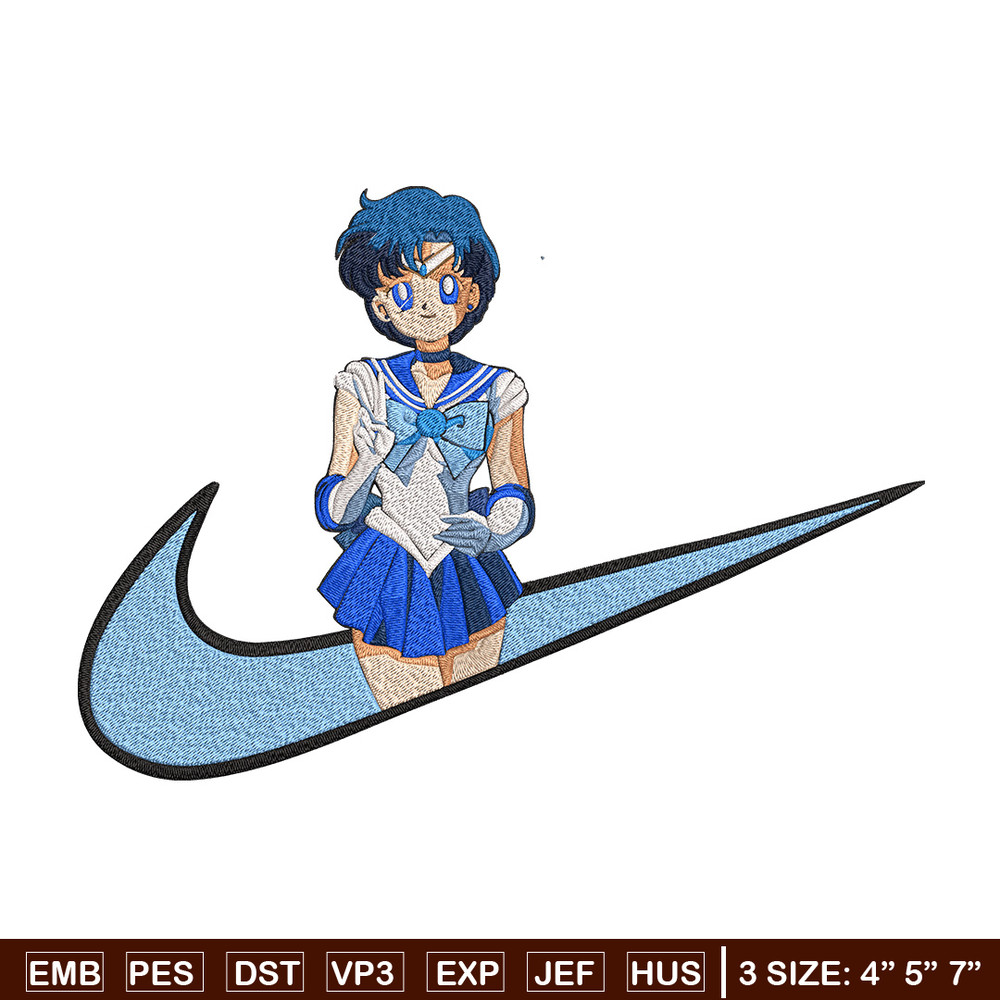 Sailor Mercury Embroidery Design,Sailor moon Embroidery, Embroidery File, Nike Embroidery, Anime shirt, Digital download.jpg