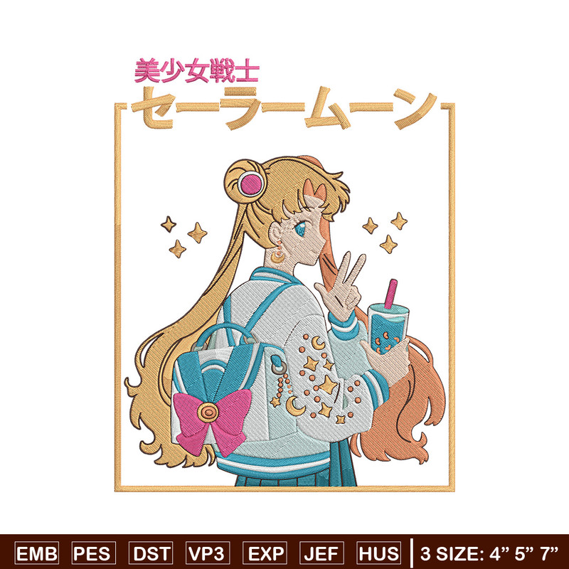 Sailor moon Embroidery Design,Sailor moon Embroidery, Embroidery File, Anime Embroidery, Anime shirt, Digital download.jpg
