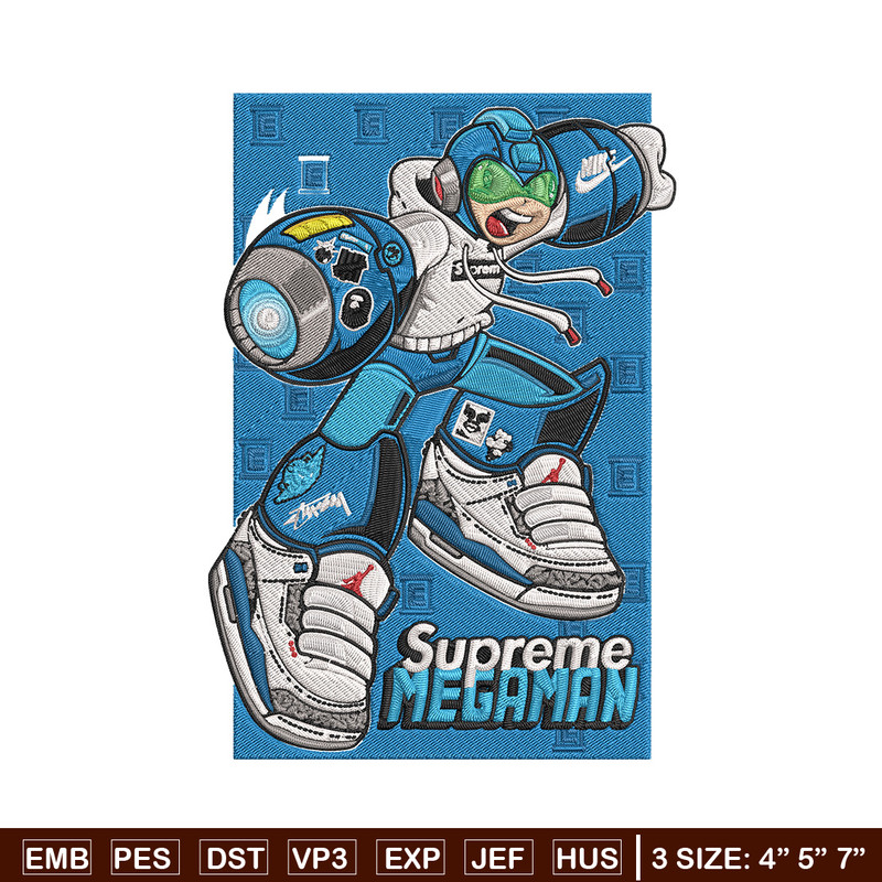 Supreme megaman Embroidery Design, Megaman Embroidery, Embroidery File, Supreme Embroidery, Anime shirt, Digital download.jpg