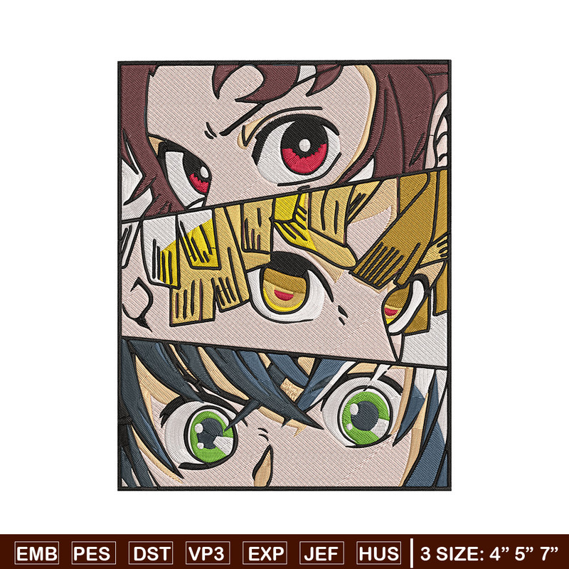 Tanjiro friends poster Embroidery Design, Demon slayer Embroidery, Embroidery File, Anime Embroidery, Digital download.jpg