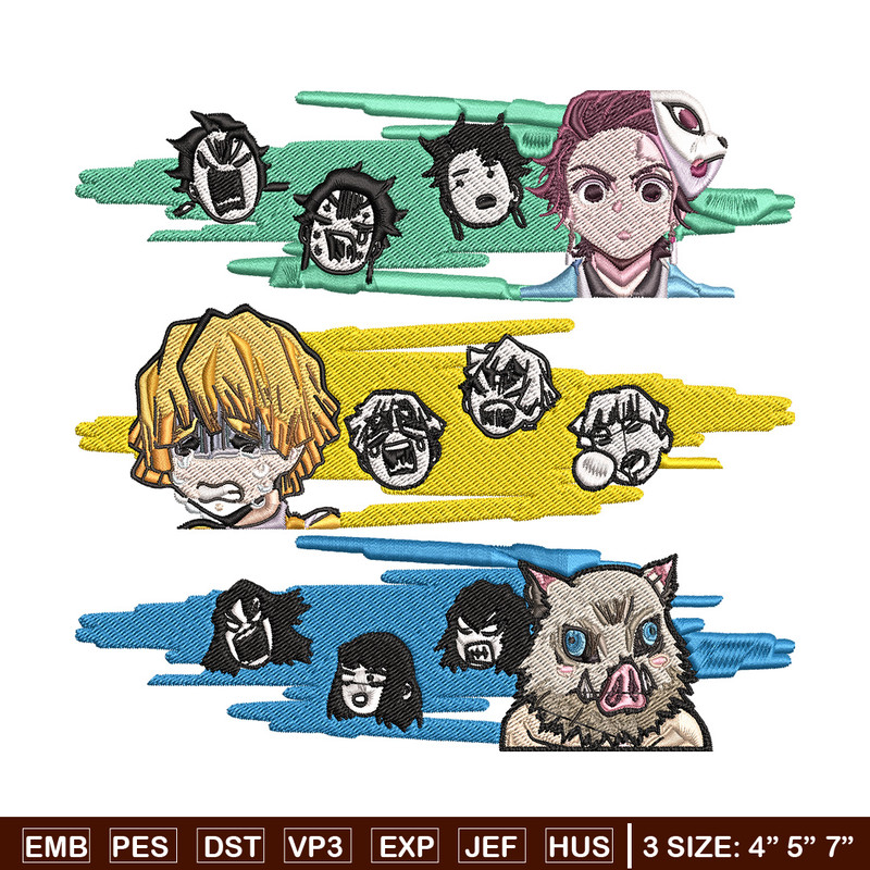 Tanjiro friends sticker Embroidery Design, Demon slayer Embroidery, Embroidery File,Chrismas Embroidery,Digital download.jpg