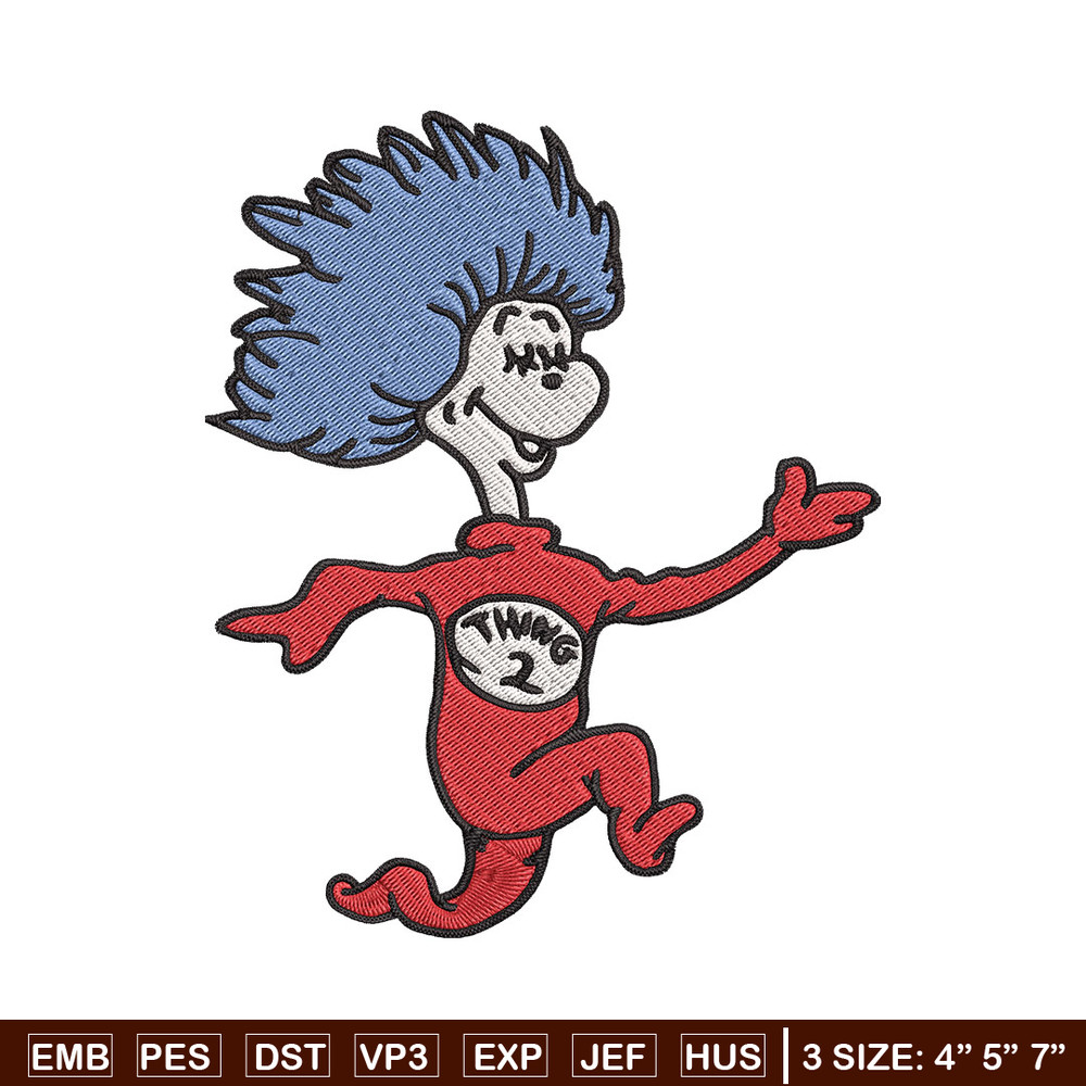 Thing 2 Embroidery Design, Dr seuss Embroidery, Embroidery File, logo shirt, Embroidery design, Digital download.jpg