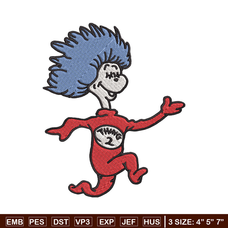 Thing Two Embroidery Design, Dr seuss Embroidery, Embroidery File, logo shirt, Embroidery design, Digital download..jpg