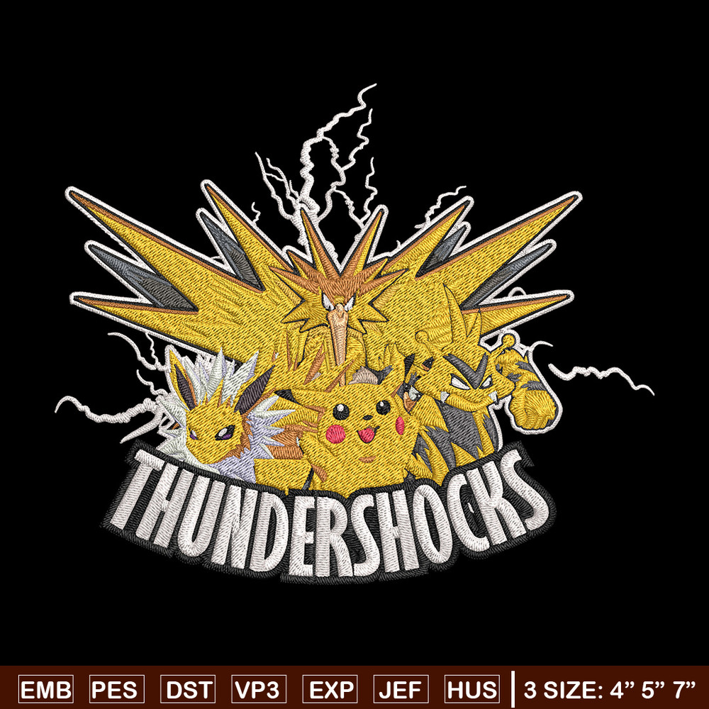Thundersocks Embroidery Design, Pokemon Embroidery, Embroidery File, Anime Embroidery, Anime shirt, Digital download..jpg