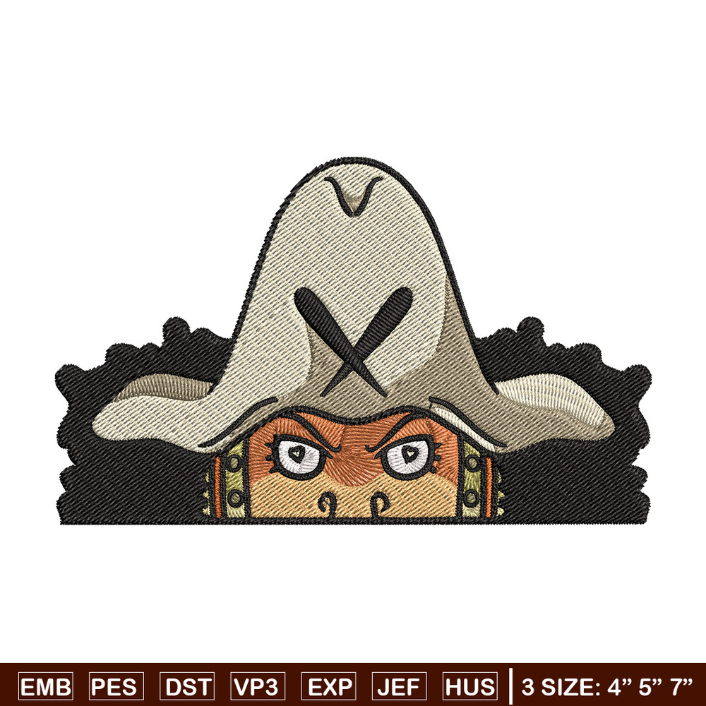 Usopp Peeker Embroidery Design, One piece Embroidery, Embroidery File, Anime Embroidery, Anime shirt, Digital download..jpg