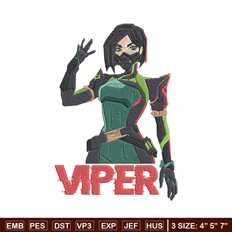Viper poster Embroidery Design, Valorant Embroidery,Embroidery File,Anime Embroidery,Anime shirt,Digital download.jpg