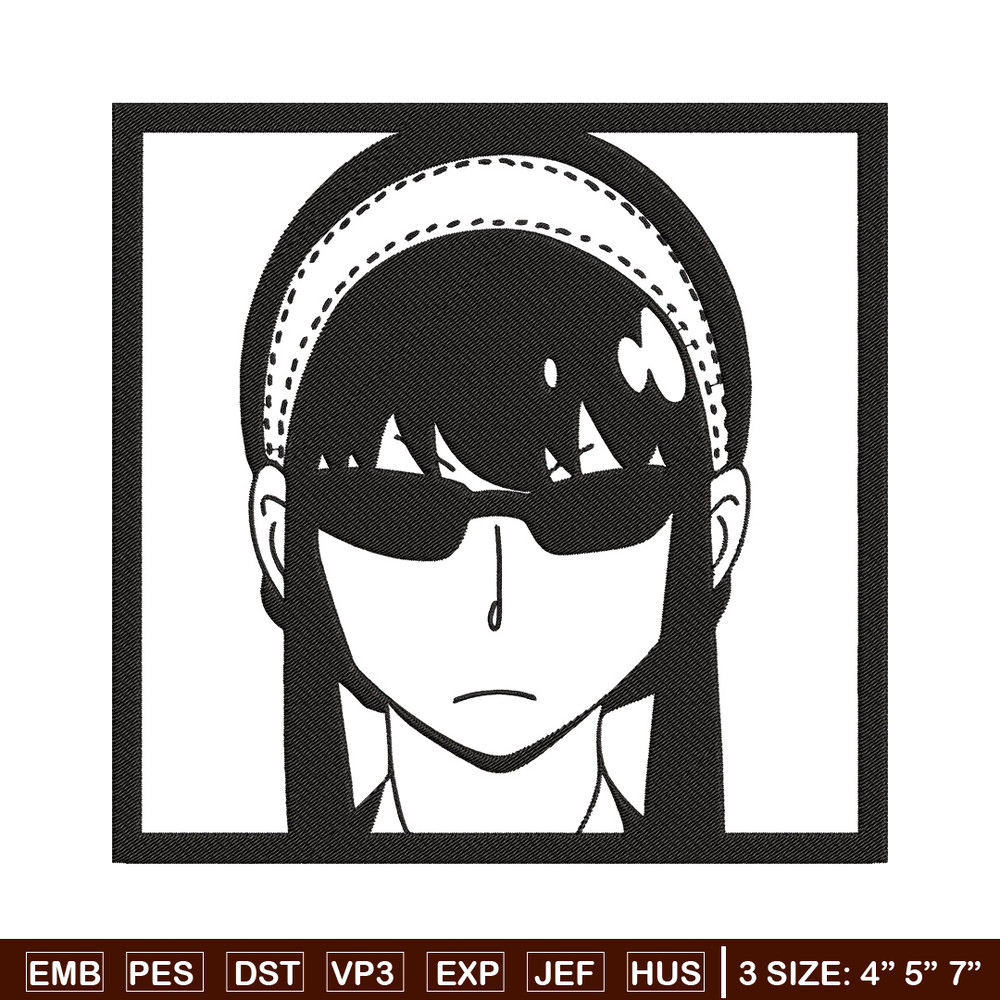 Yor forger Embroidery Design, Spy x family Embroidery, Embroidery File, Anime Embroidery, Anime shirt, Digital download.jpg