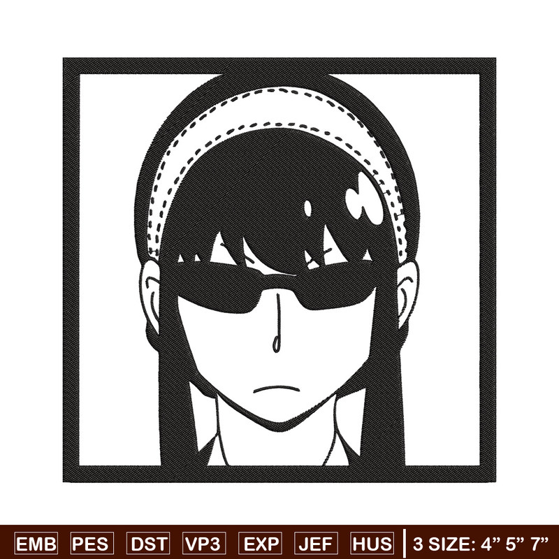 Yor forger Embroidery Design, Spy x family Embroidery, Embroidery File, Anime Embroidery, Anime shirt, Digital download.jpg