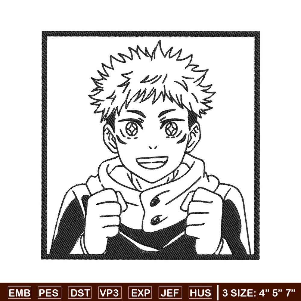 Yuji box Embroidery Design, Jujutsu Embroidery, Embroidery File, Anime Embroidery, Anime shirt, Digital download.jpg