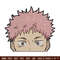 Yuji Peeker Embroidery Design, Jujutsu Embroidery, Embroidery File, Anime Embroidery, Anime shirt, Digital download.jpg