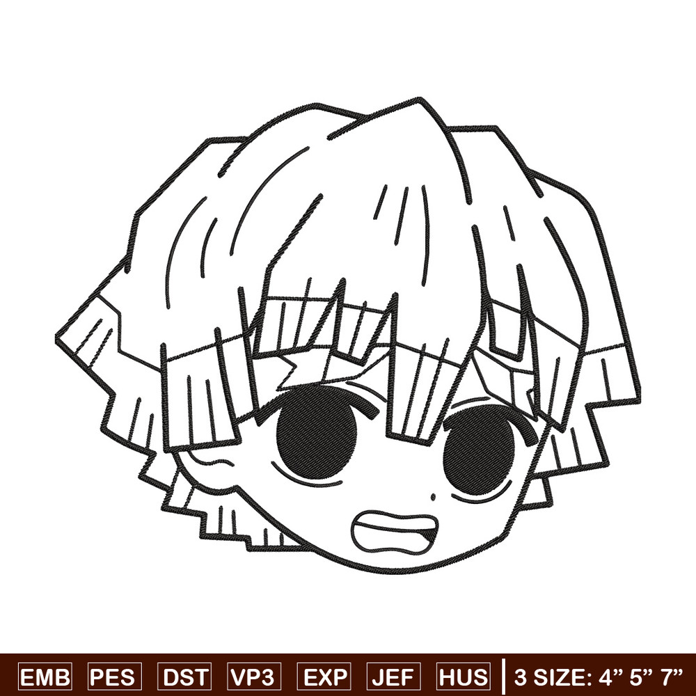 Zenitsu chibi Embroidery Design,Demon slayer Embroidery,Embroidery File,Anime Embroidery,Anime shirt, Digital download.jpg