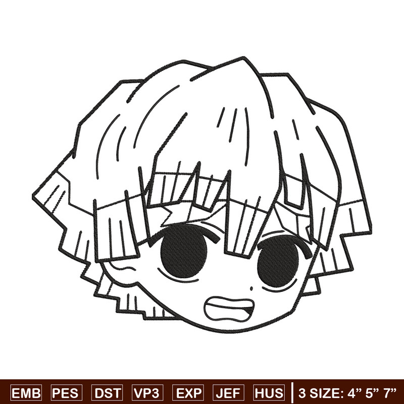Zenitsu chibi Embroidery Design,Demon slayer Embroidery,Embroidery File,Anime Embroidery,Anime shirt, Digital download.jpg