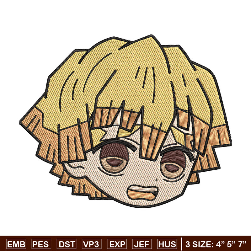 Zenitsu sticker Embroidery Design, Demon slayer Embroidery, Embroidery File, Anime Embroidery, Digital download.jpg