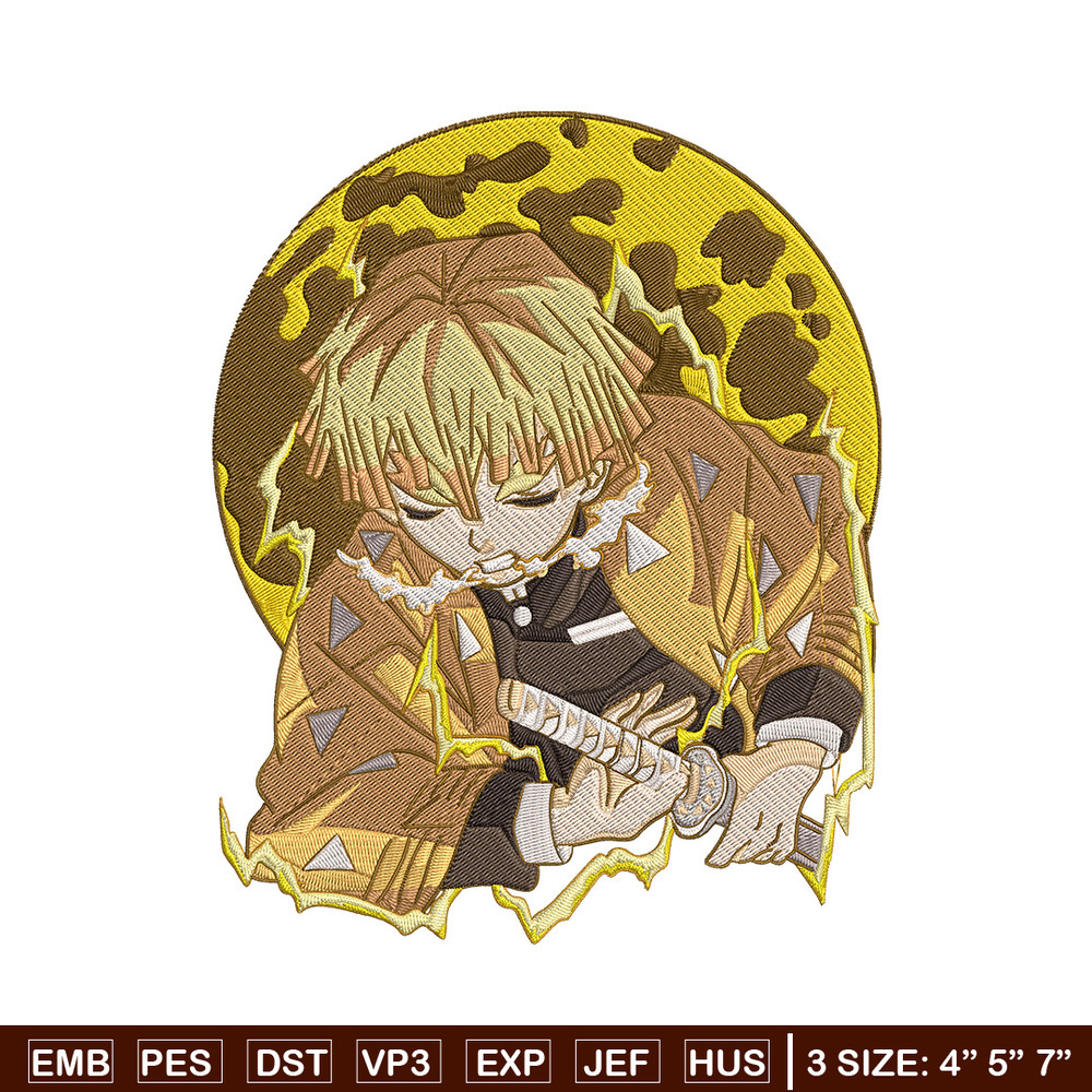 Zenitsu thunder Embroidery Design,Demon slayer Embroidery,Embroidery File,Anime Embroidery,Anime shirt, Digital download.jpg
