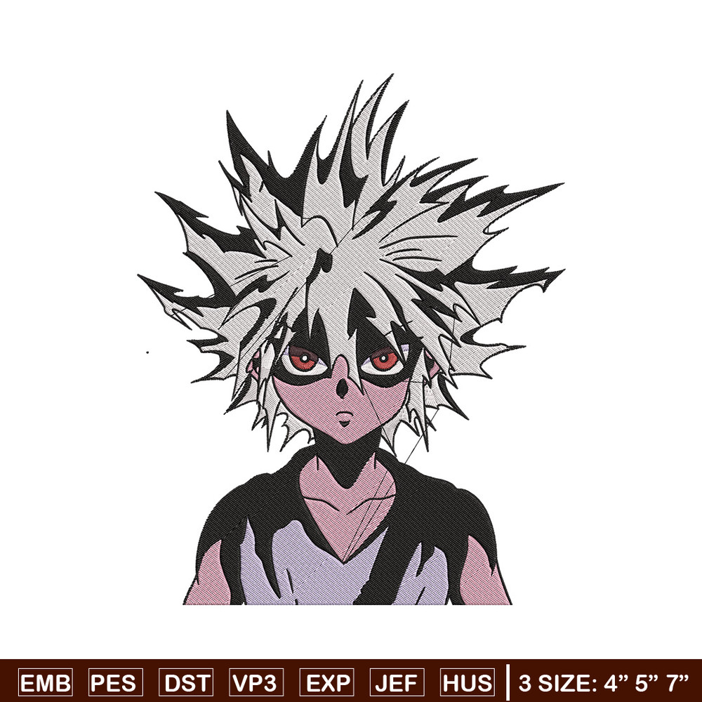 Zoldyck Killua Embroidery Design, Hxh Embroidery, Embroidery File, Anime Embroidery, Anime shirt, Digital download.jpg
