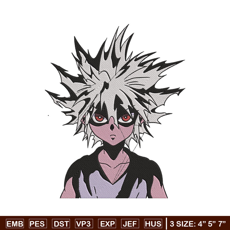 Zoldyck Killua Embroidery Design, Hxh Embroidery, Embroidery File, Anime Embroidery, Anime shirt, Digital download.jpg