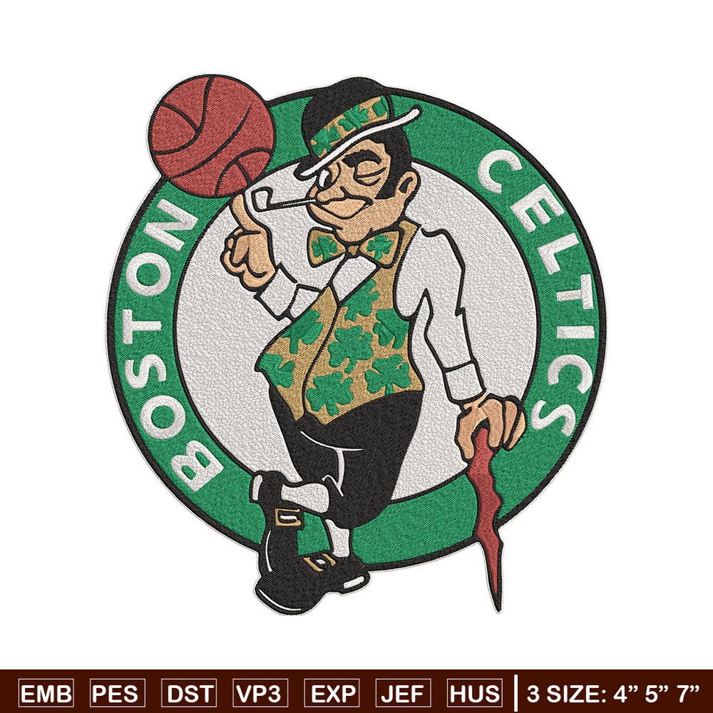 Boston Celtics mascot embroidery design, NBA embroidery, Sport embroidery, Logo sport embroidery, Embroidery design..jpg