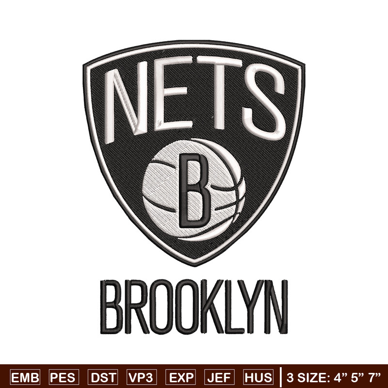 Brooklyn Nets logo embroidery design,NBA embroidery,Sport embroidery, Logo sport embroidery, Embroidery design..jpg