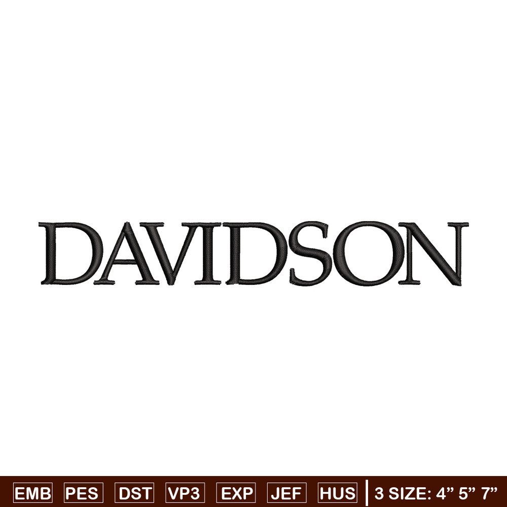 Davidson logo embroidery design, Logo embroidery, Sport embroidery, logo sport embroidery, Embroidery design.jpg