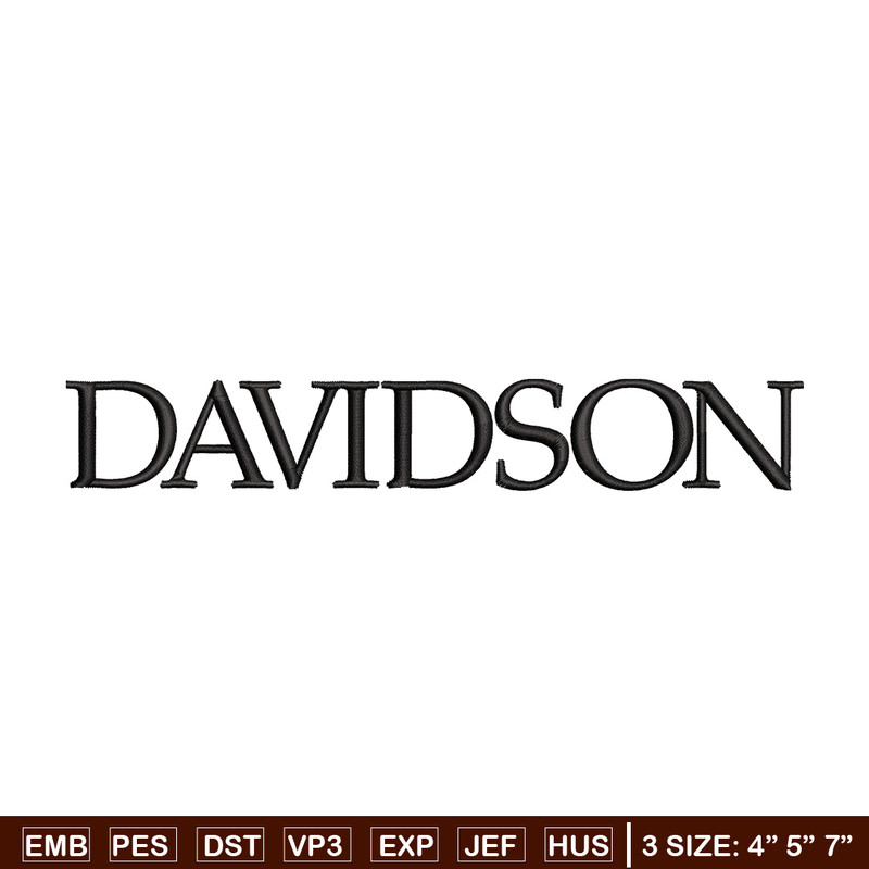 Davidson logo embroidery design, Logo embroidery, Sport embroidery, logo sport embroidery, Embroidery design.jpg